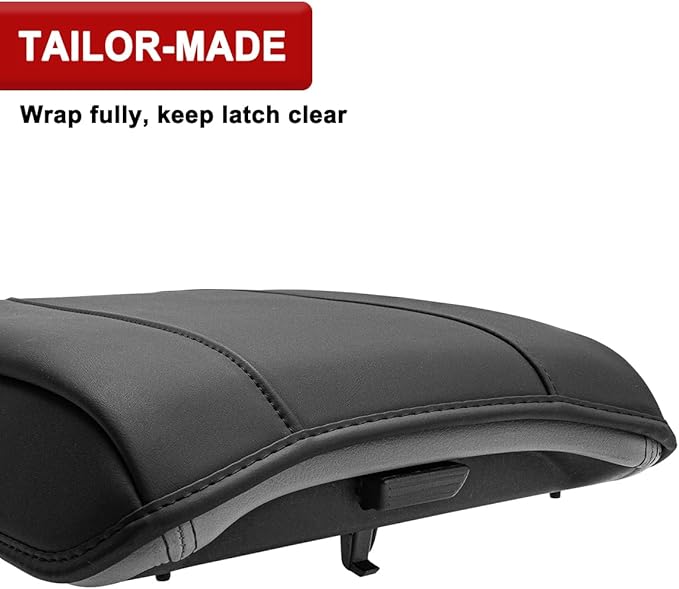 Center Console Armrest Cover for Honda Pilot 2023-2026, Passport 2024-2026, Ridgeline 2024 2025, Durable Middle Console Lid Covering, PU Leather Trim, Anti-Scratch