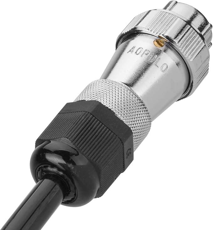 DALLUX Heavy Duty Vehicle Coil Trailer Cable with 1 Channel 4 PIN AV Connector Disconnect Kit for Truck Caravan Motor Home Backup Security Camera Monitor System