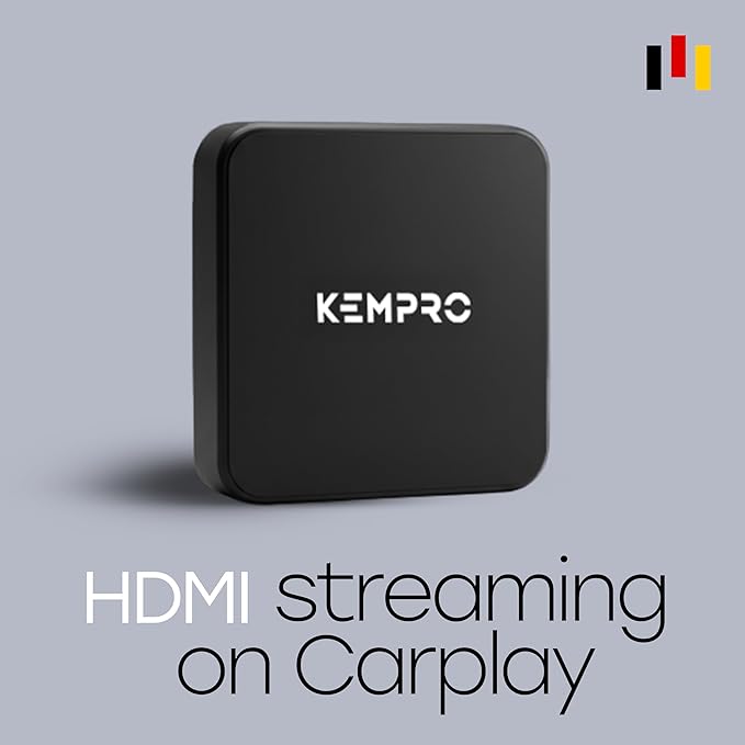 HDMI Wireless CarPlay Adapter – HDMI in for Watch Fire TV Stick, Switch & iPhone on Car Screen 2-in-1 Video Dongle for OEM Wired CarPlay USB A & C
