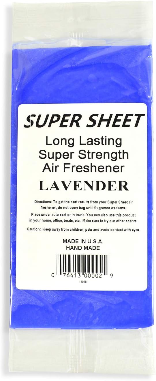 Super Sheet Small (7.5"x3.75") Under Seat Car Air Freshener (Lavender)