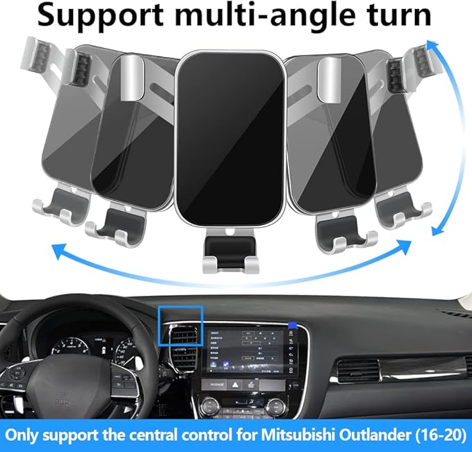 Car Phone Holder for Mitsubishi Outlander 2014-2021 and Mitsubishi Outlander PHEV 2018-2022 Auto Interior Accessories Best Cell Phones Mount Cellphone Mobile Cradle Charging Navigation Bracket