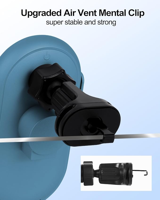 Wireless Car Charger, Phone Mount for Car Wireless Charger Smart Sensor Air Vent, Automatic Clamping Phone Holder Compatible with iPhone 14/13/12/11//XS/XR/8, Samsung S22/S21/S20/Note 20, etc Sea Blue
