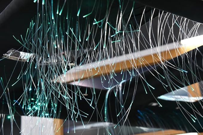 AKEPO End Glow Fiber Optic Light Cable 9.8ft/3m*550pcs*Ф0.03in/0.75mm, PMMA Plastic Cable for LED Star Ceiling Sky Light Kit and Fiber Optical Lighting Decoration (Without Light Source)