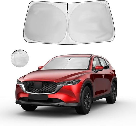 Custom Fit Windshield Sun Shade for Mazda CX-5 2017-2026 Foldable Sunshade Sun Visor Protector CX5 SUV Accressories Wind Shield Blocks UV Rays & Keeps Car Cooler
