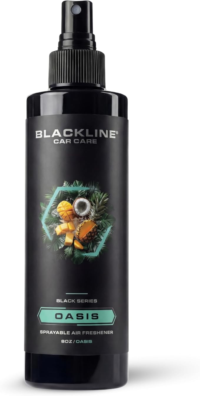 Blackline Car Care - Oasis Car Air Freshener, Long-Lasting, Oder Eliminator, for Cars, Trucks, SUV, or Home Use - 8 fl OZ - Scent Spray