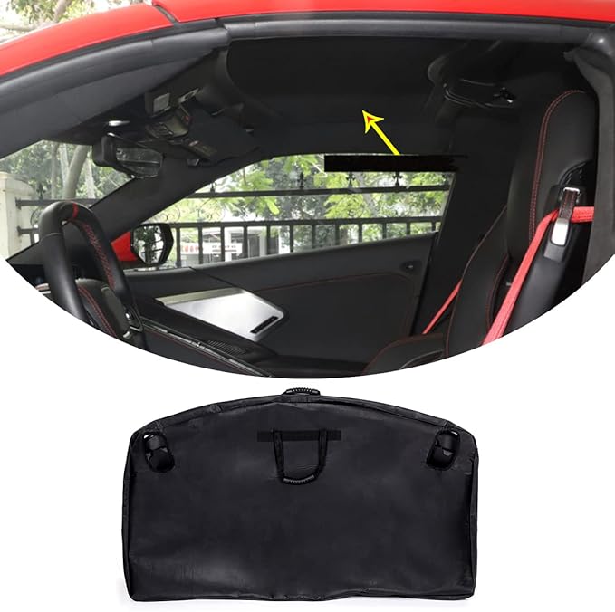Roof Panel Storage Bag Compatible with Chevrolet Corvette C8 2020-2025, Removable Hardtop Roof Panel Storage Bag Organizer with Handle, Fit for Manual sunroof