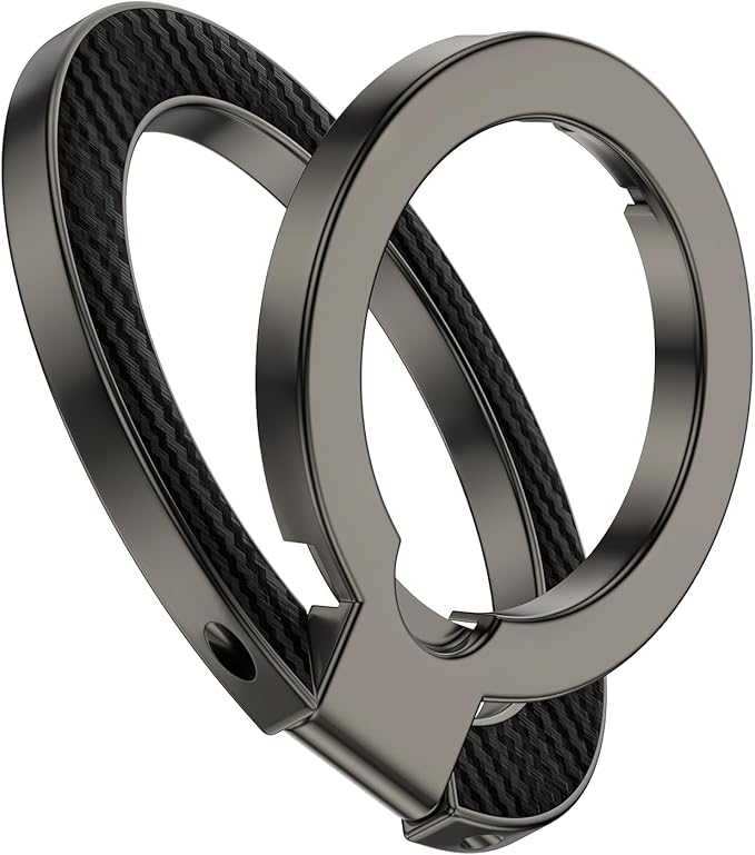 MagSafe Phone Ring Holder, 360° Rotation Magnetic Phone Grip Kickstand with Double-Sided Magnet Mag Safe Finger Ring Stand for Samsung S26 S25 FE S24 Ultra iPhone 17/16/15/14 Pro Max Google Pixel 10a