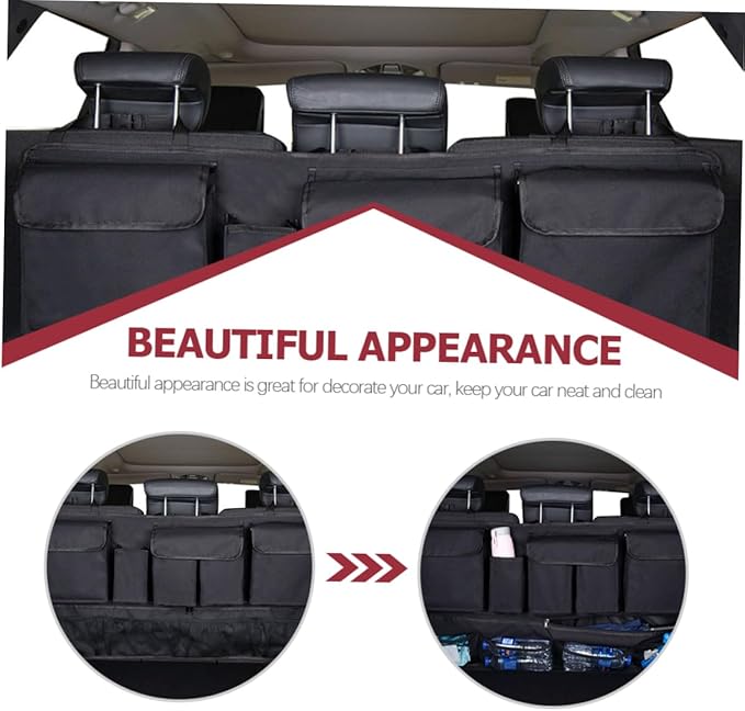 Luxshiny Car Organizers Storage Backseat Organizer Bag Suv Oxford for Clean Car