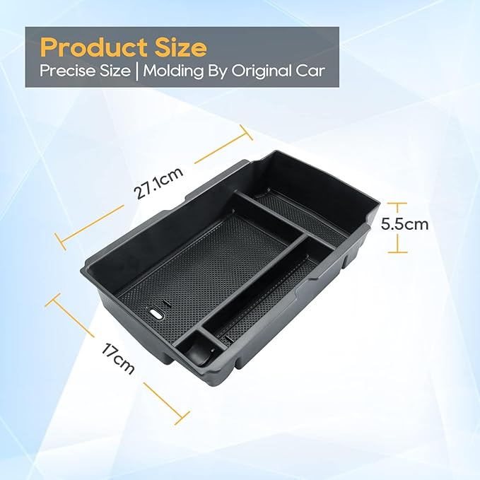 LFOTPP 2026 CRV Center Console Organizer for 2023 2024 2025 2026 Honda CRV Accessories ABS Plastic Armrest Console Tray Compatible with 2023-2026 CRV EX/EX-L/Hybrid Sport/Hybrid Sport Touring