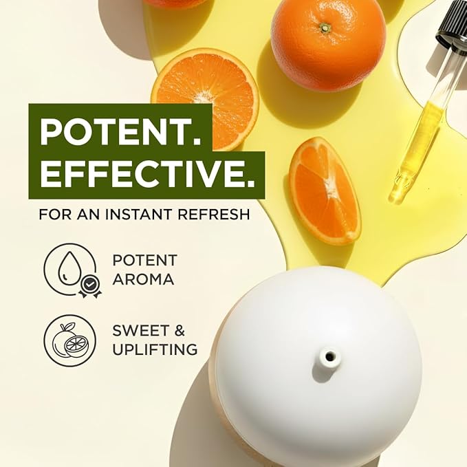 100% Pure Orange Essential Oil - 4 Fl Oz - Orange Oil for Hair, Skin, Diffuser, Aromatherapy & DIY Candle Making Scent
