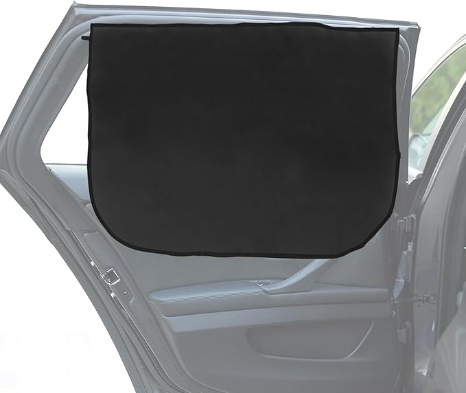 Car Window Shades for Side Windows Baby and Kids,Car Back Window Sun Shade Covers,Strong Magnetic Sunshades Curtains for Truck,27.5" x 19.5" (Solid Black Cloth)