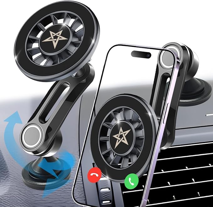 for Mag-Safe Car Mount - 360° Rotation Strong Magnetic Phone Holder for Car Dashboard, for iPhone 16 15 14 13 12 Plus Pro Max and Mag-Safe Phone Case Bracket Car Accessories