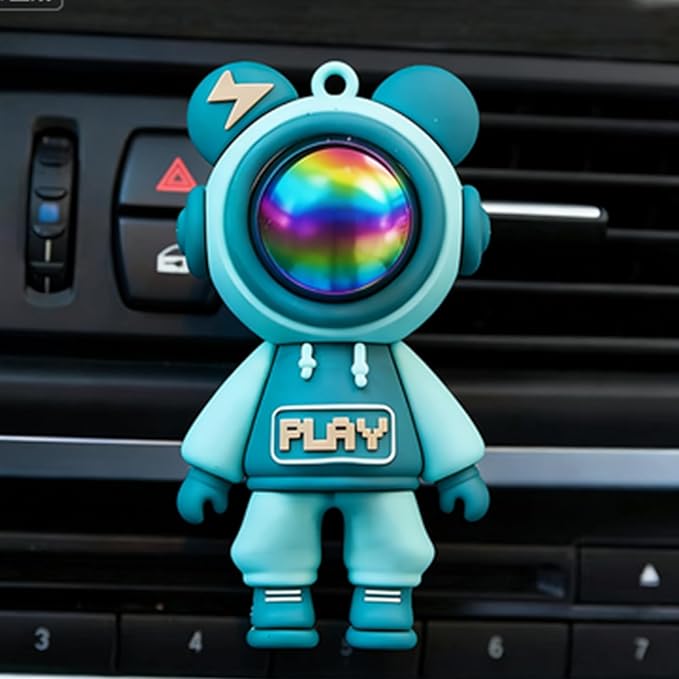 Car Air Freshener,Astronaut Vent Clip,Car Odor Eliminator,Car Air Freshener Clips (Green)