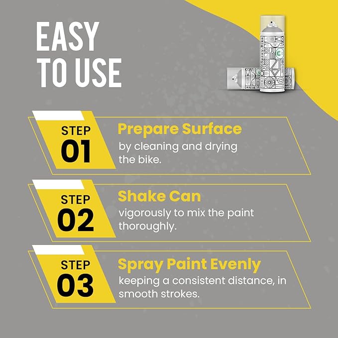 Spray.Bike Spray Paint - Silvertown | Designed Mainly for Bicycles | Multi-Use Acrylic Spray Paint for Metal, Plastic | High Coverage Bike Paint, 400ml