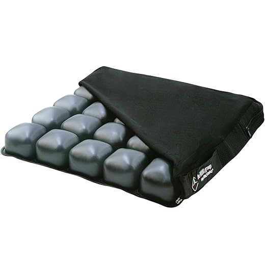 ROHO MOSAIC Cushion, Standard, Inflatable Seat Cushion for Office Chair, Wheelchair, Cars, Home Living, & Back Ache Support, Adjustable Cushion with Stretchable Cover & Non-Skid Bottom, 16" x 16"