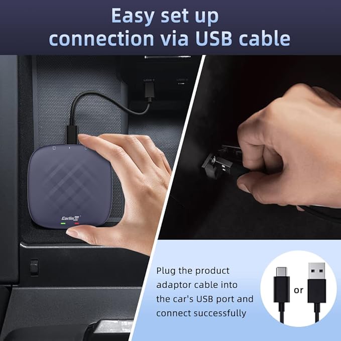 Carlinkit CarPlay Android 13.0 AI Box Adapter, 3-in-1 CarPlay AI Box Max(Plus), Plug & Play, Easy Setup, Built-in Google Play/Netflix/YouTube/TF Card, for Cars with OEM Wired CarPlay&Touchscreen
