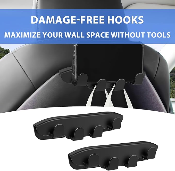 Center Console Organizer for Tesla Model Y 2024-2021 Accessories Storage Organizer SetIncludes for Model 3 2023-2017 Center Console Box, Armrest Box, Cup Holder,2 Seat Back Hook