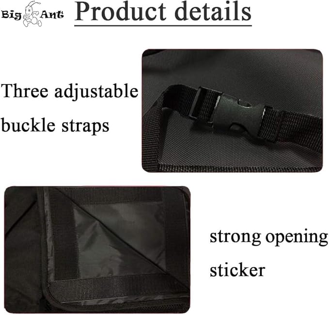 Big Ant Back Seat Trunk Organizer,Space Saving Car Trunk Storage Organizer with Lid Keep your Trunk Clean and Tidy 8 Large Pockets Car Organizer for Kids,Travel (34 x 18 inch)