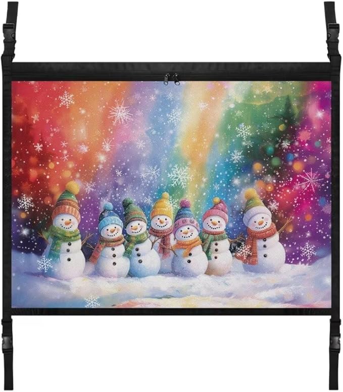 Rainbow Snowman Car Roof Storage Bag Hanging Car Storage Bag Premium Car Seat Organizer Inner Car Accessories Compatible with Most Vehicles