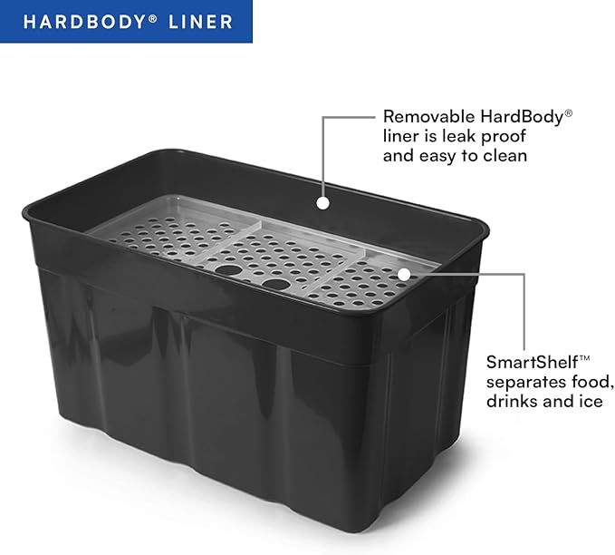 Titan by Arctic Zone Deep Freeze Cooler - Zipperless Hardbody Cooler - Deep Freeze Insulation, HardBody Liner, and SmartShelf