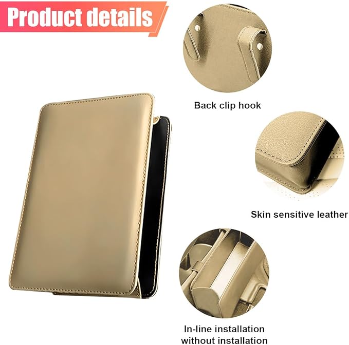 Car Trash Can, Leather Car Garbage Can with One Roll Trash Bag, Foldable Hanging Storage Container, Mini Trash Bin, Vehicle Garbage Organizer Holder for Door Side, Back Seat (Beige)