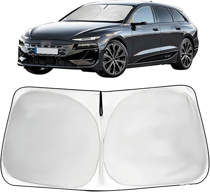 Windshield Sun Shade Fit 2026 2025 2024 2023 2022 2021-2019 Audi A6, Front Window Sunshade Car Accessories Foldable Sun Visor UV Protector Heat Shield Cover Keep Your Car Cool
