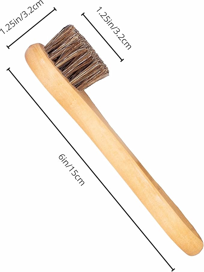 Rhino Wax - Baseball Glove Brush and Applicator Kit (5 Pack) - 1 Horsehair Scrubber for Basic Dirt Removal - 2 Dauber Brushes for Oil and Conditioner Application - 2 Microfiber Cloths for Wiping Down
