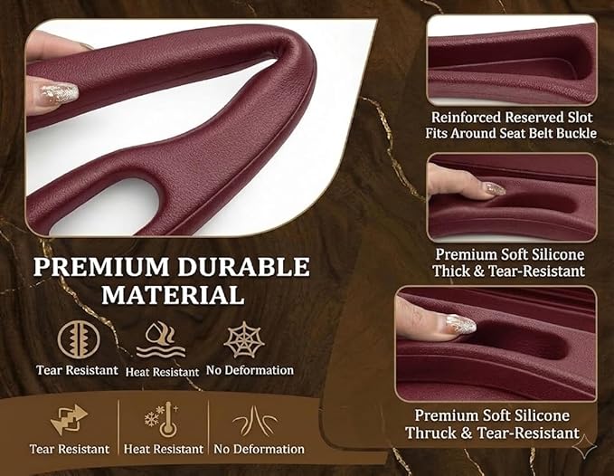 Seat Gap Filler 2 Pack, Car Seat Gap Plug with Storage Slot for Phone & Keys, High-Density Elastic Car Slot Organizer for Most Cars, SUVs, and Trucks - Red