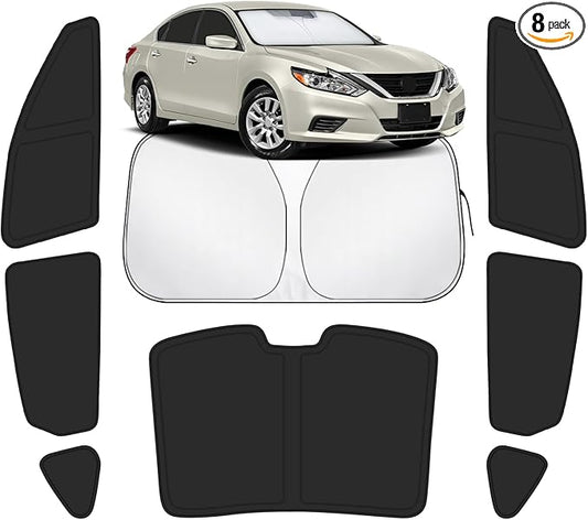 Car Window Shades Intended for Nissan Altima 2013-2018, Privacy Window Covers 8PCS for Side, Rear & Windshield, Car Shield Sunshade for Privacy Protection, Heat Blocking, Camping and Parking