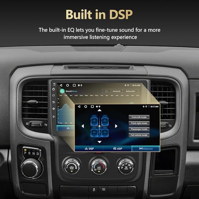 Android 13 Car Radio for Dodge RAM 1500 2500 3500 2013-2018 with Wireless CarPlay Android Auto, 9'' Touch Screen Radio Replacement 2G Ram 32G ROM(Only fit Manual AC)
