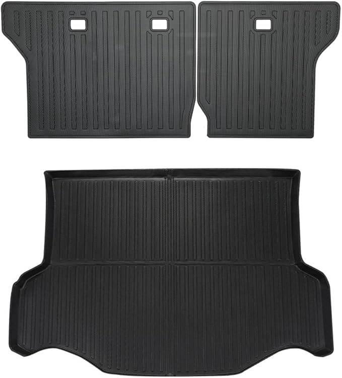 Trunk Liner Cargo Liners for Toyota RAV4 2013-2018 Rear Trunk Floor Mats with Backrest Mat 3D Boot Tray All-Weather TPE Black