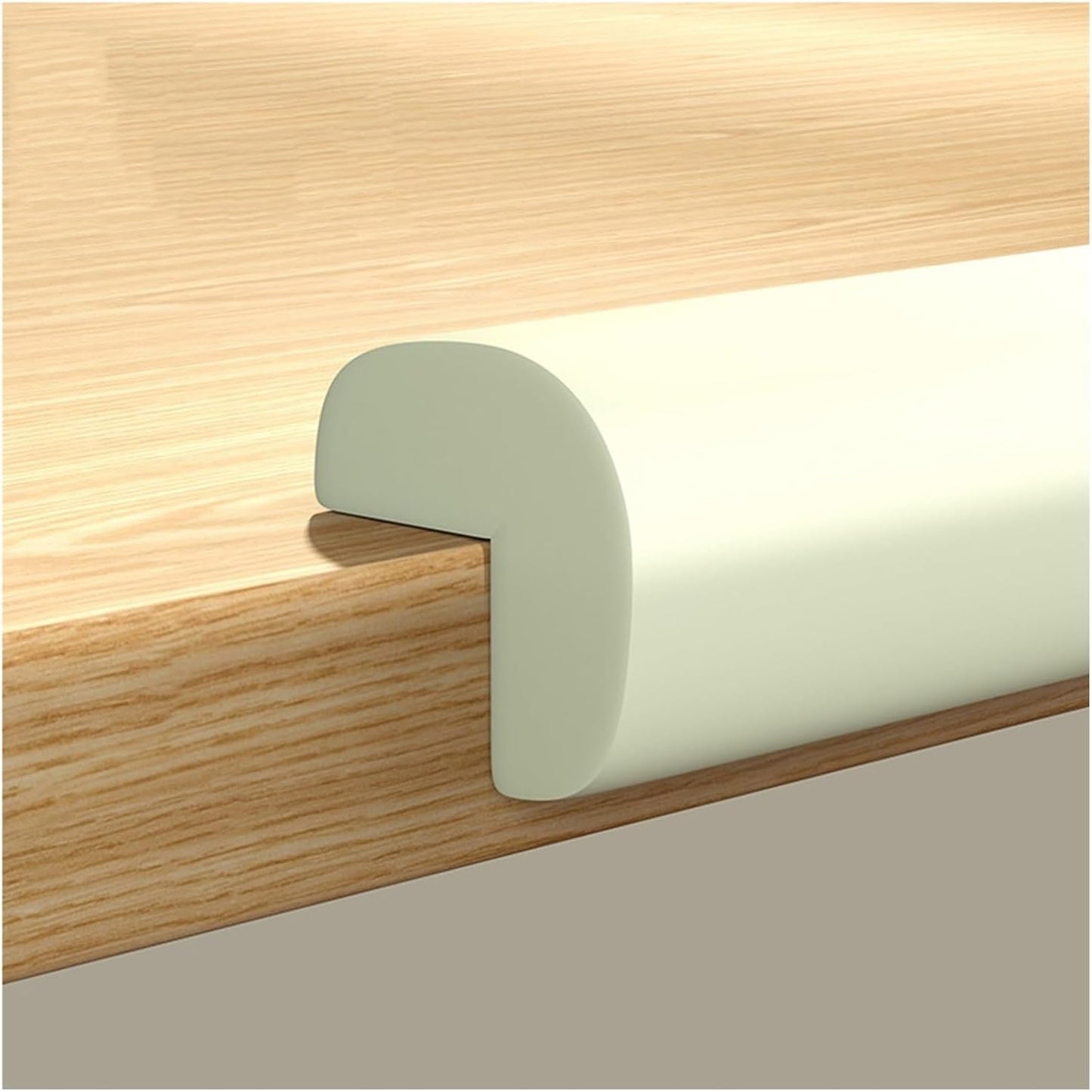XPLKQXE Sharp Edge Safety Corner Edge Foam Padding, Edge Guards Bumpers Adhesive, Edge Corner Protector Guards for Table Edges & Sharp Corners(White-A,4pcs)