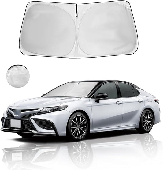Windshield Sun Shade for Toyota Camry 2024 2023 2022 2021-2018 Accessories Front Window Sunshade Fit LE XLE Hybrid SE XSE Sedan Sun Visor UV Protector Heat Shield Cover