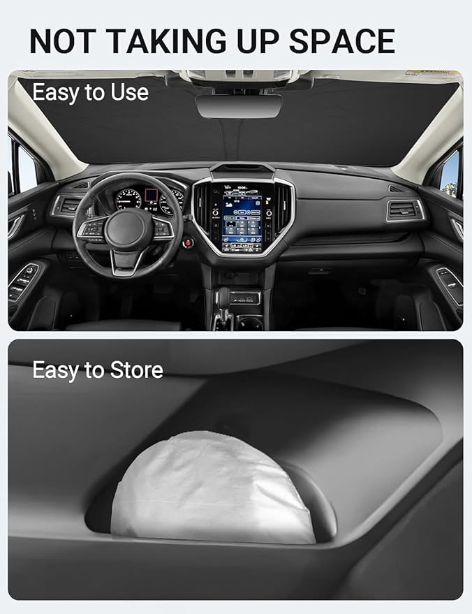 Proadsy 2026 Upgrade Windshield Sunshade Custom for 2019-2025 2026 Subaru Ascent 4-Layer Front Window Shade Reflective Heat UV Protector Foldable Sun Shade Visor Car Accessories