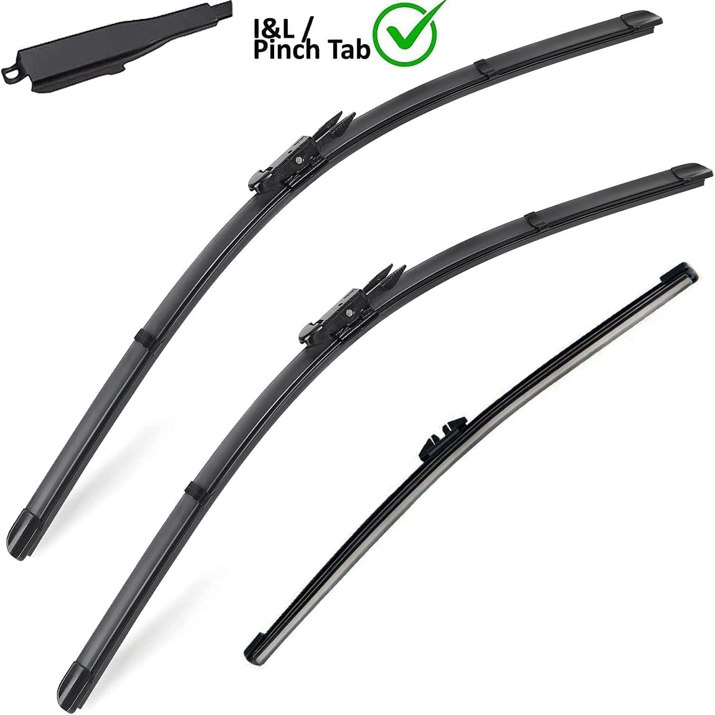 AUTOBOO 28"+28" Windshield Wipers with 15 Inch Rear Wiper Blade Replacement for Ford edge 2015 2016 2017 2018 2019 2020 2021 2022 2023-Original Factory Quality (Pack of 3)