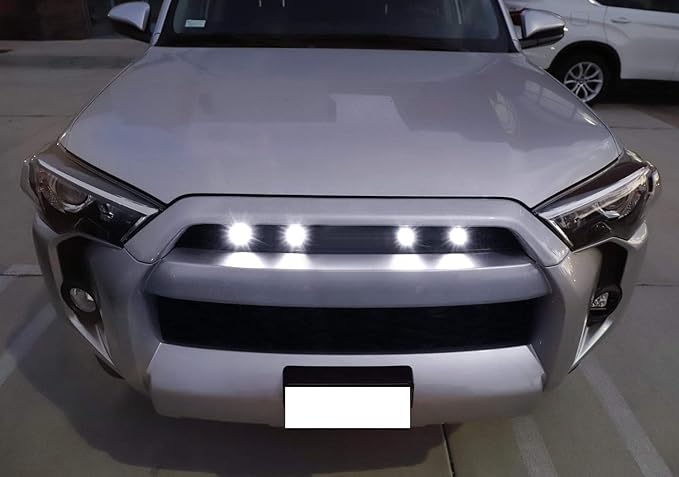iJDMTOY Pair 12-Chipset High Power LED Surface Flush Mount Strobe Flash Lighting Kit Compatible with Jeep Car Truck SUV 4x4 Side Markers, Lights, White Color