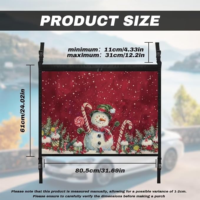 Snowman Candy Car Roof Storage Bag Car Seat Back Hanging Bag Premium Car Seat Organizer Inner Car Accessories Compatible with Most Vehicles
