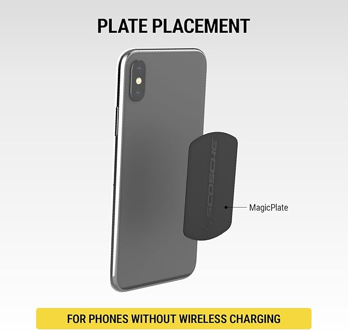 Scosche MPLT54T-2PKBP0 MagicMount Replacement Plate Kit for Magnetic Car Phone Mount Holder, Metal Plates w/Extra Strength Hold for Smartphone, Tablet, Magnet Cell Phone Stand & Phone Case, Pack of 2