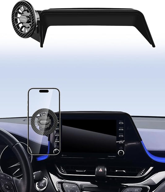 Car Phone Holder for Toyota C-HR CHR 2019-2022 Accessories 8-Inch Screen Fixed Clip, Automobile Cradles Magnetic Phone Mount Compatible with MagSafe, Strong Magnets Cell Phone Base (Magnetic)
