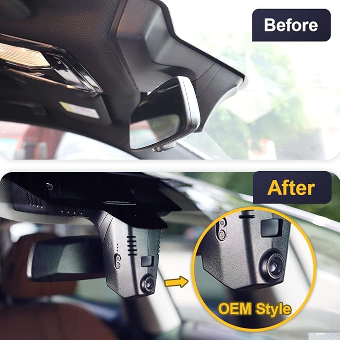 Fitcamx 4K Dual Dash Cam for 2018-2023 BMW 5 7 Series 530i 540i M550i 740i 750i M760i (G30/G11), OEM Look, Front 2160P+Rear 1080P Video, WiFi & APP, Loop Recording, G-Sensor, Easy to Set, 128GB Card