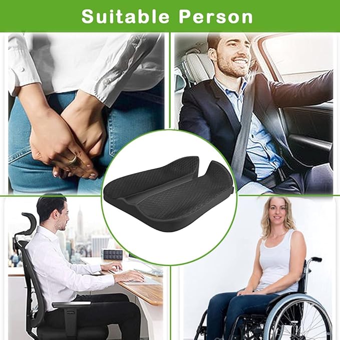Car Seat Cushion for Car and Truck Driver Seat Office Chair Wheelchairs Coccyx Support Sciatica, Lower Back Pain Relief Memory Foam Car Seat Pad