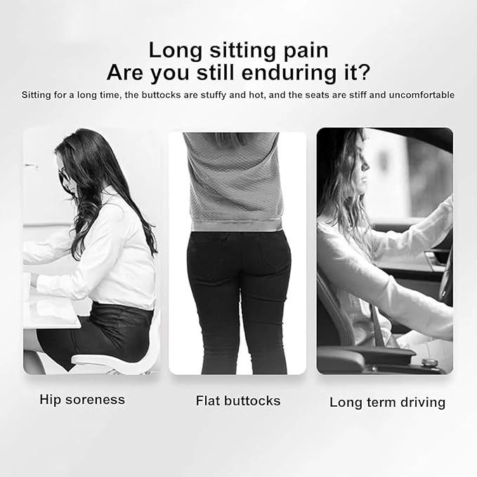 Back and Seat Cushion, Car Seat Cushion, Soothe+ Cushion, Memory Foam L-Shaped Integrated Seat Cushions Lumbar & Lower Back Support for Office Chair, Car (A-Light Grey)