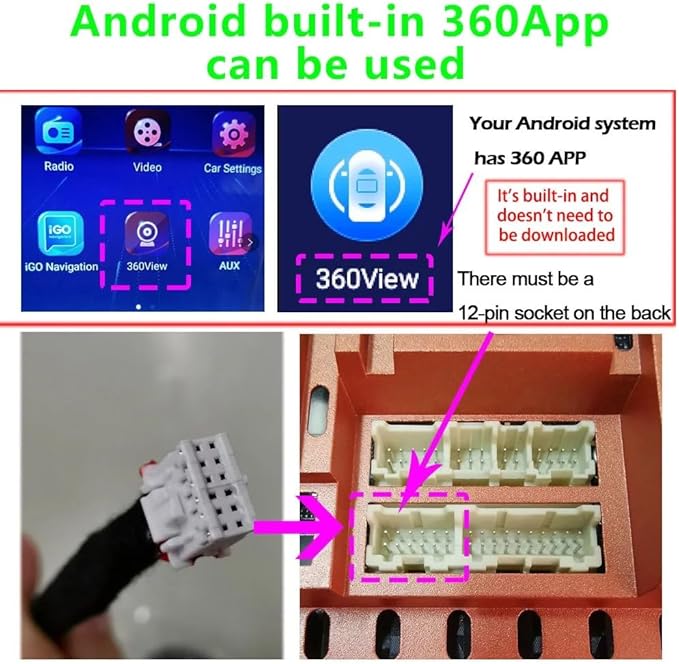 BY-J 360-Degree Panoramic Camera System for Android, 3D 1080P, with Mounting Accessories and Video Cables (360 Camera-720P)