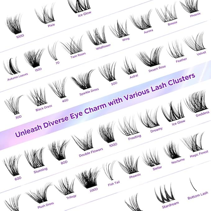 Lash Extension Kit DIY Lash Clusters Kit Eyelash Extensions Individual Lashes Extensions with (BondSeal,Tweezers,Remover,168PcsDesert Rose,8-16)