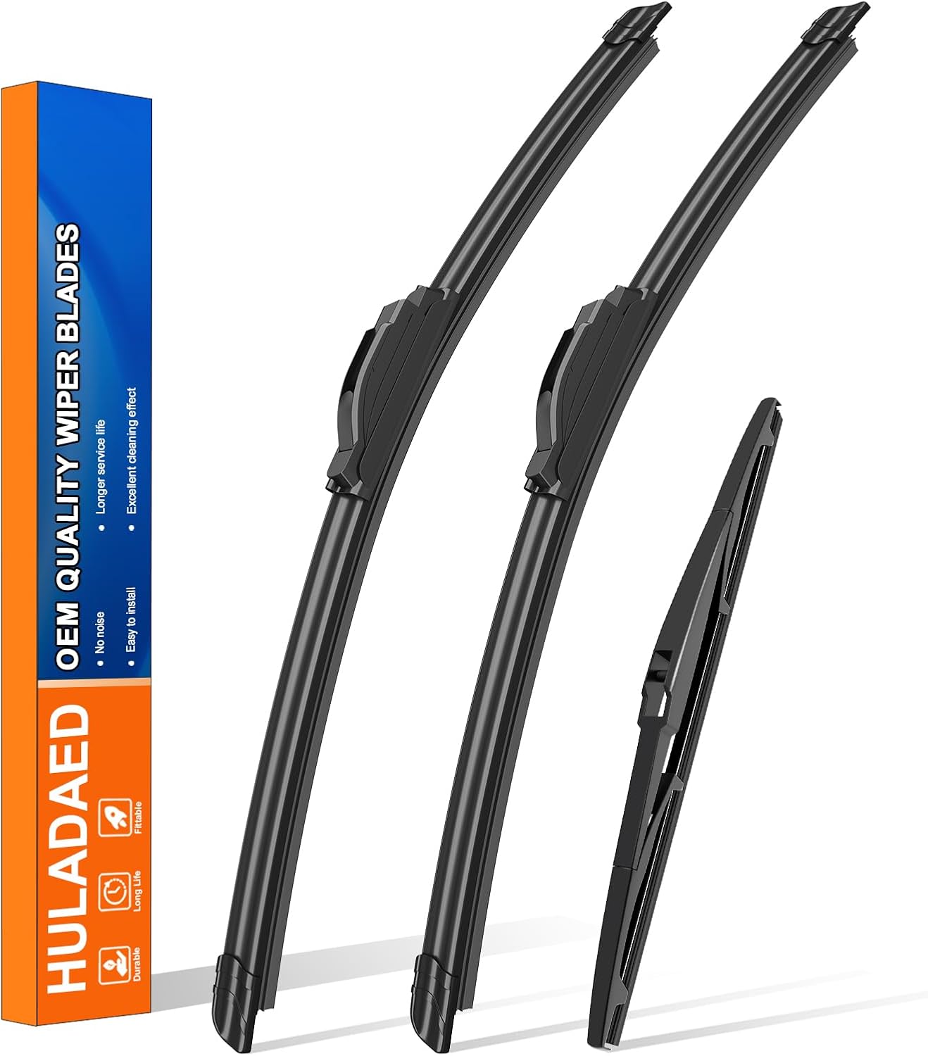 HULADAED® 26''+20''+14'' Windshield Wipers Replacement for Chrysler Pacifica 2024-2017 Chrysler Voyager 2020-2024,Silicone Front Rear Wiper blades for MY Car-All Weather & Quiet(3 PACK)