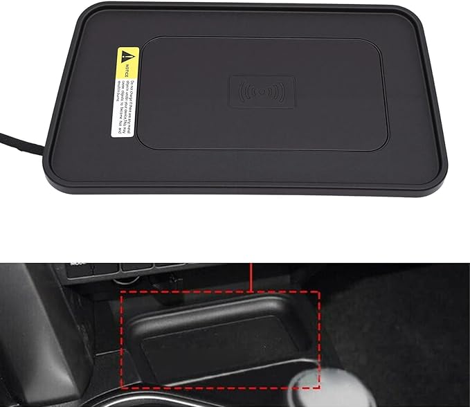 Keenso Car Wireless Charger Pad, Car Wireless Mobile Phone Charging Pad Non Slip Safe Replacement for 2013 to 2019
