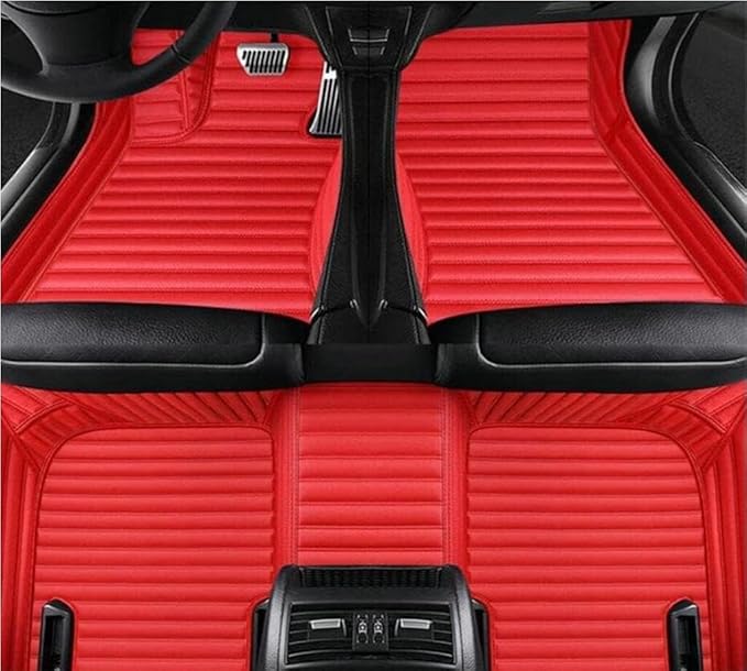 Custome Car Mats Accessories All Weather Floor mats Compatible with Automotive Floor Mats Passenger car mats (3D Red)