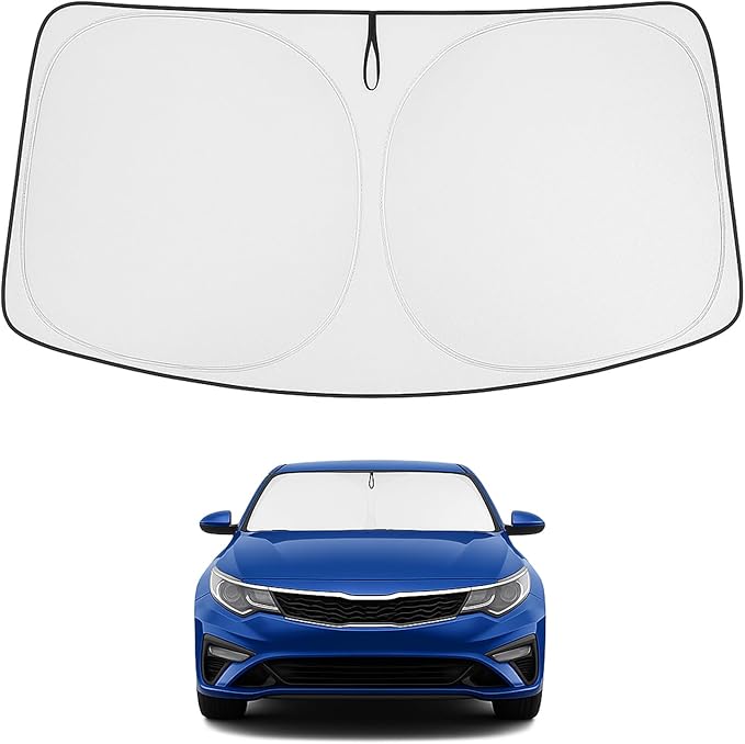 Proadsy 2026 Upgrade Front Windshield Sun Shade Foldable Sunshade Protector Custom Fit Kia Optima 2016-2020 Accessories