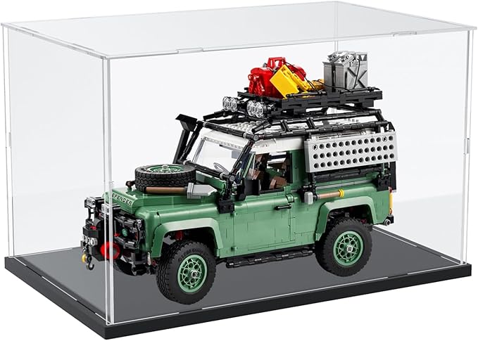 Choowin Acrylic Display Case for Lego Tranquil Garden 10315 10298 10308 10317 for Lego Display Thickened Clear Acrylic Display Cases for Collectibles Assemble Dustproof Display Box(Black Base)