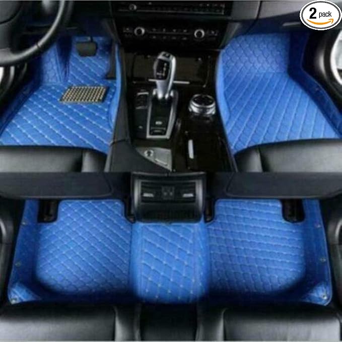 Custom Making Car Floor Mats Compatible with Audi BMW Mercedes-Benz Toyota Lexus Honda Infiniti Nissan Hyundai Kia All Models 2005-2026 (Blue)